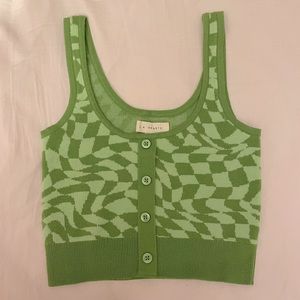 Pacsun green patterned tank top